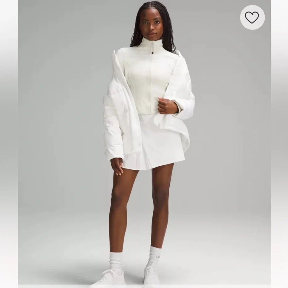 Lululemon Cropped Define Jacket zip up Ribbed Nulu Shine Off white 12 L - Picture 3 of 15